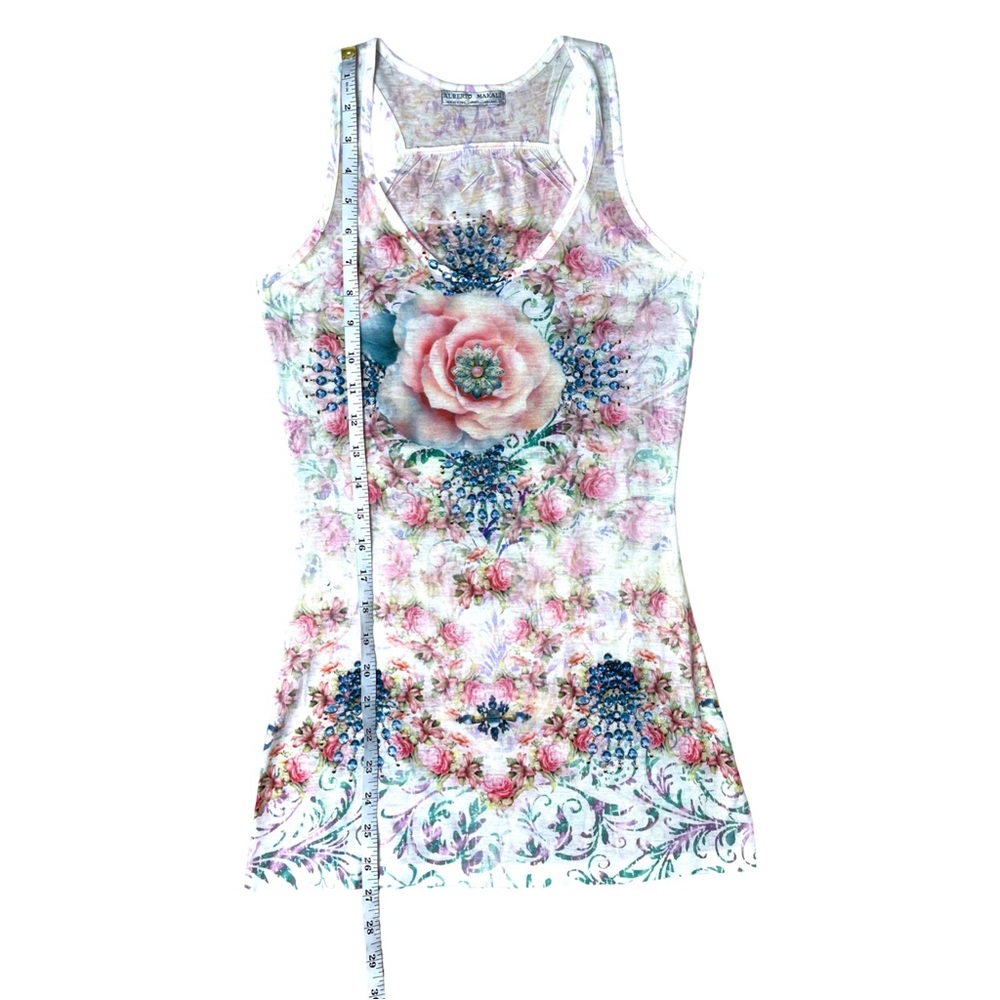 Alberto Makali floral artsy graphic tank top Whimsigoth Fairy - Picture 3 of 5